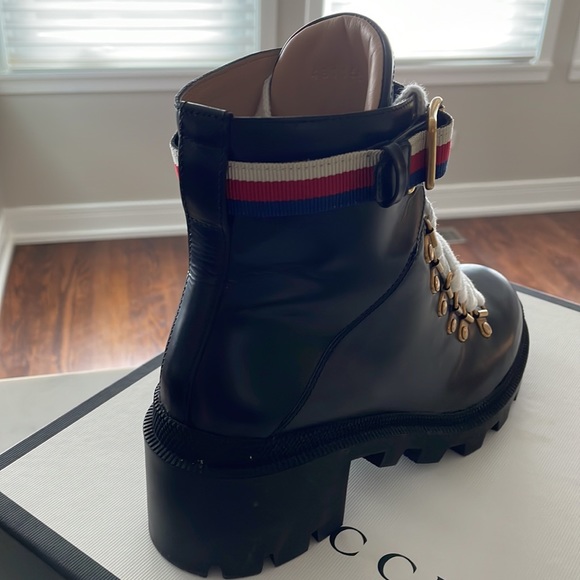 Gucci Black Trip Lug Sole Boot - Picture 3 of 9